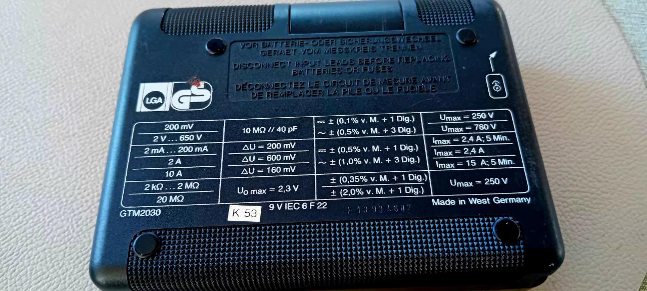 BBC GOERZ METRAWATT M2030 MULTIMETER