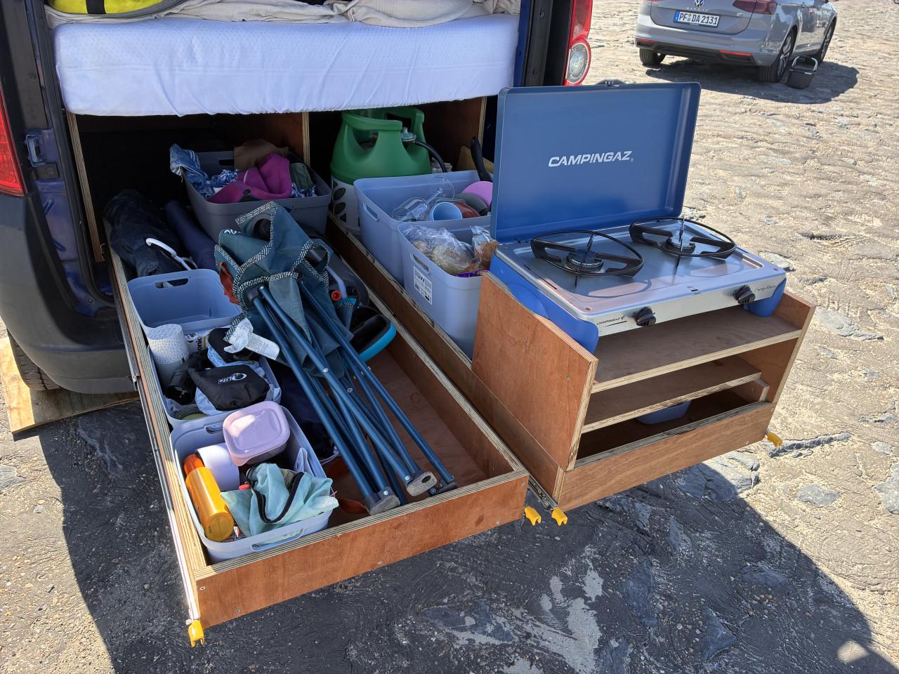 Verlengde Opel Combo microcamper te koop
