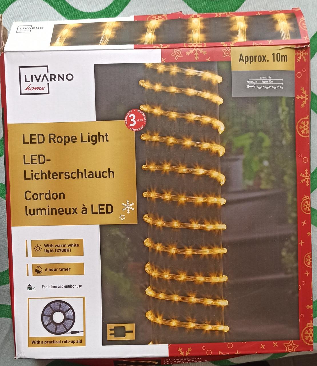 LIVARNO 10 meter home LED-lichtsnoer - IP44 binnen en buiten - Nieuw