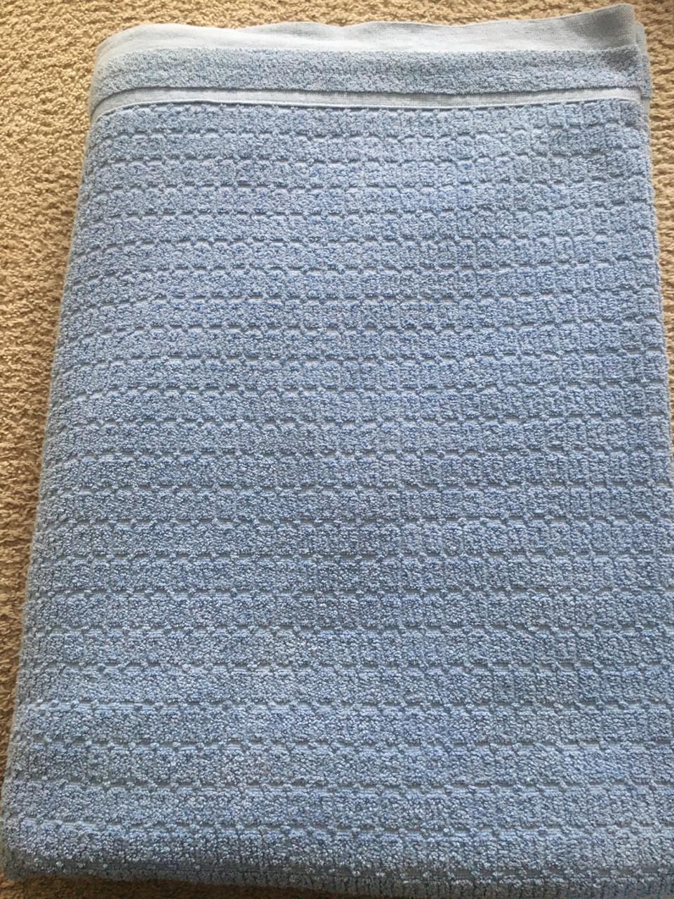 Badstof sprei, lichtblauw