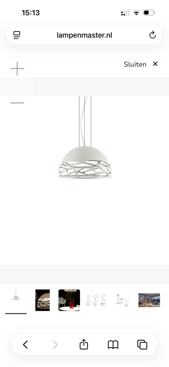 Lodes Kelly Hanglamp design Dome wit 250€ verlichting