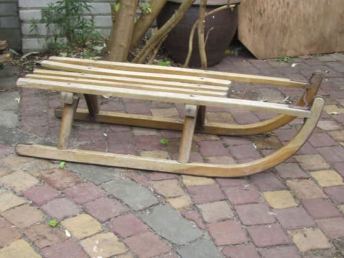 Houten slee Davos - 95 cm. -