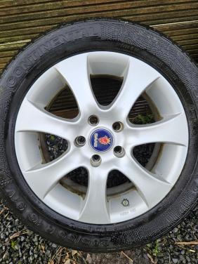 Saab originele 16 inch velgen met banden