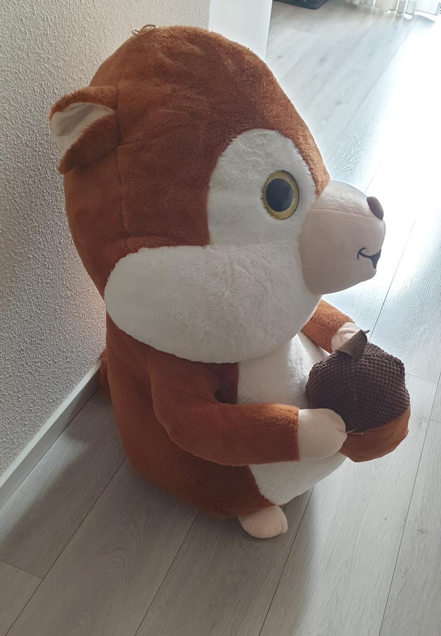 Hele grote pluche eekhoorn knuffel
