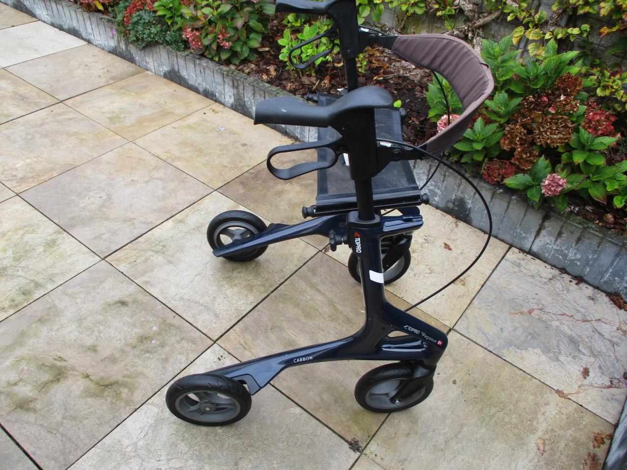 Zgan Topro Pegasus opvouwbare lichtgewicht rollator van carbon