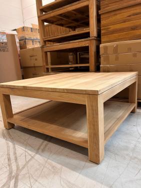 Vierkante Teak Salontafel 110X110X48cm