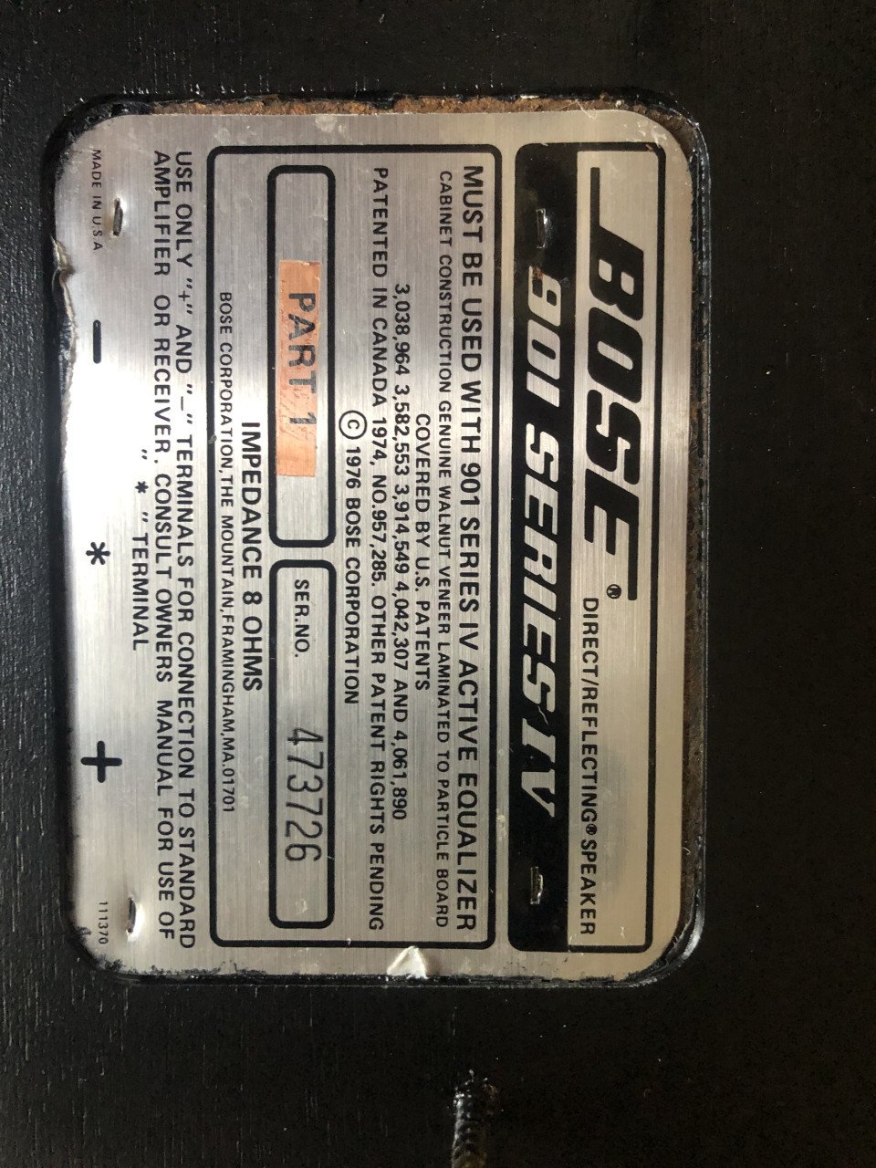Bose 901 series 4 luidsprekers.