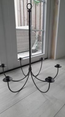 Kroonluchter zwart metaal