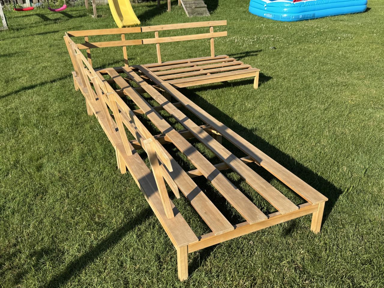 Palletkussen loungebank incl. onderstellen (buiten)