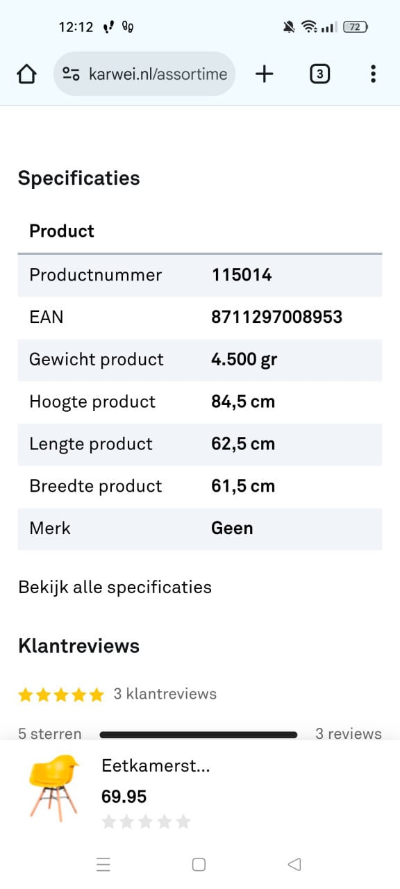 Eetkamerstoelen