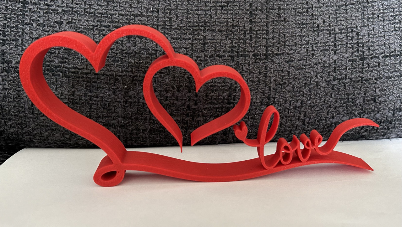 3D printing “Liefdes” cadeaus.
