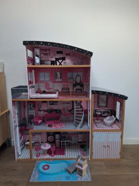 Kidcraft sparkle mansion barbiehuis poppenhuis