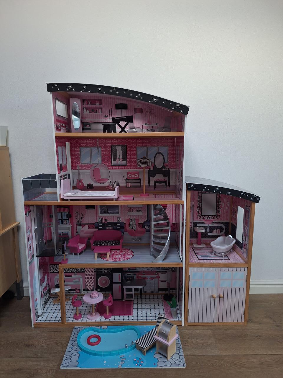Kidcraft sparkle mansion barbiehuis poppenhuis