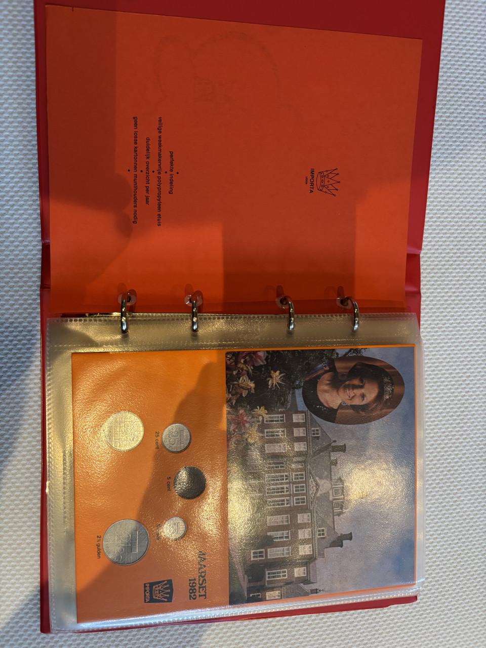 Map Nederlandse munten Beatrix van 1980 tot 2001