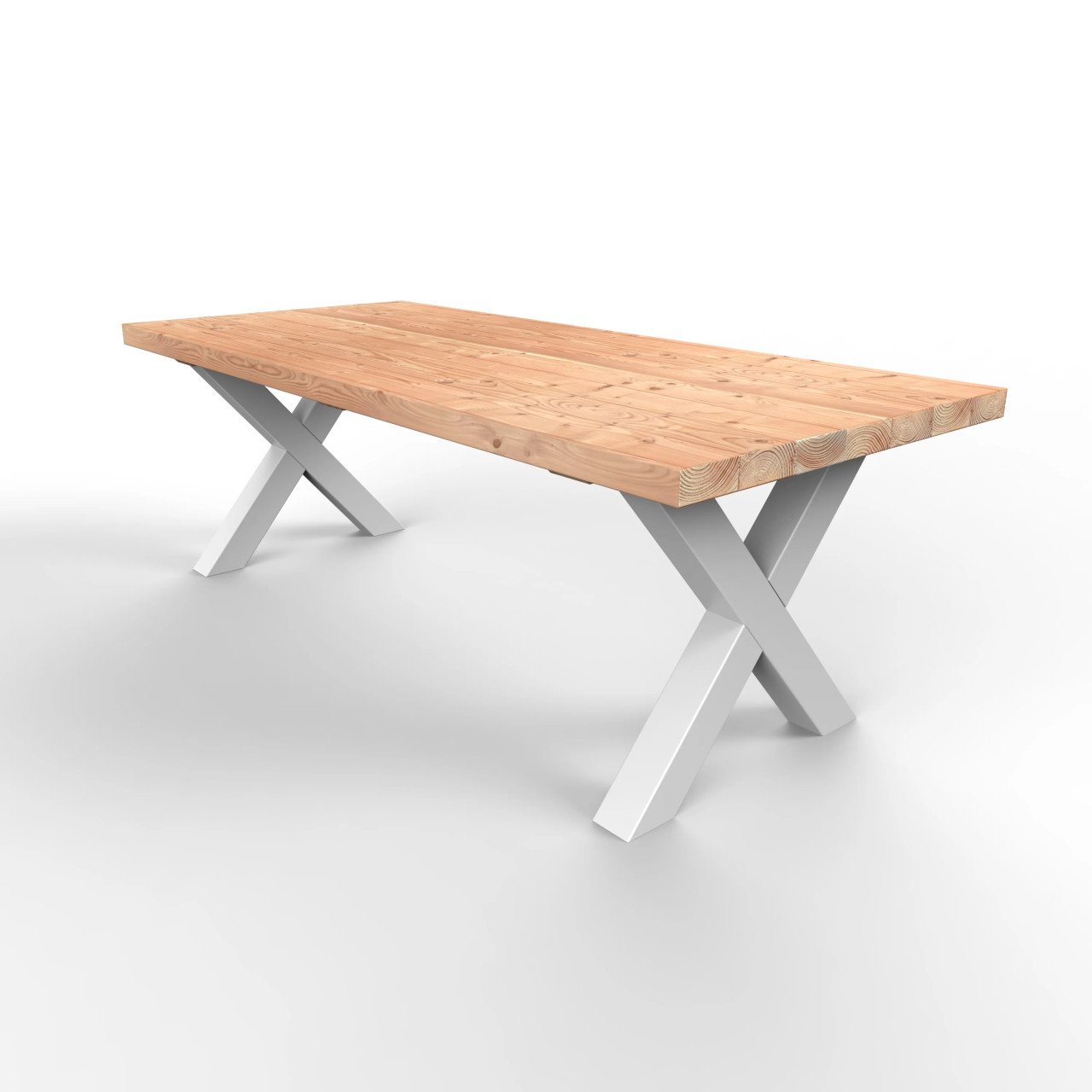 NIEUWE TUINTAFEL 250/300 CM MET STALEN X POTEN € 375