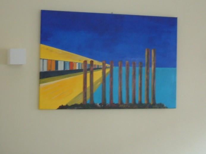 Strand  120 x 80 cm   zie schilderijen Jac Caljouw Arnemuiden