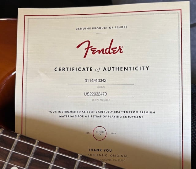 Fender stratocaster Performer USA.
