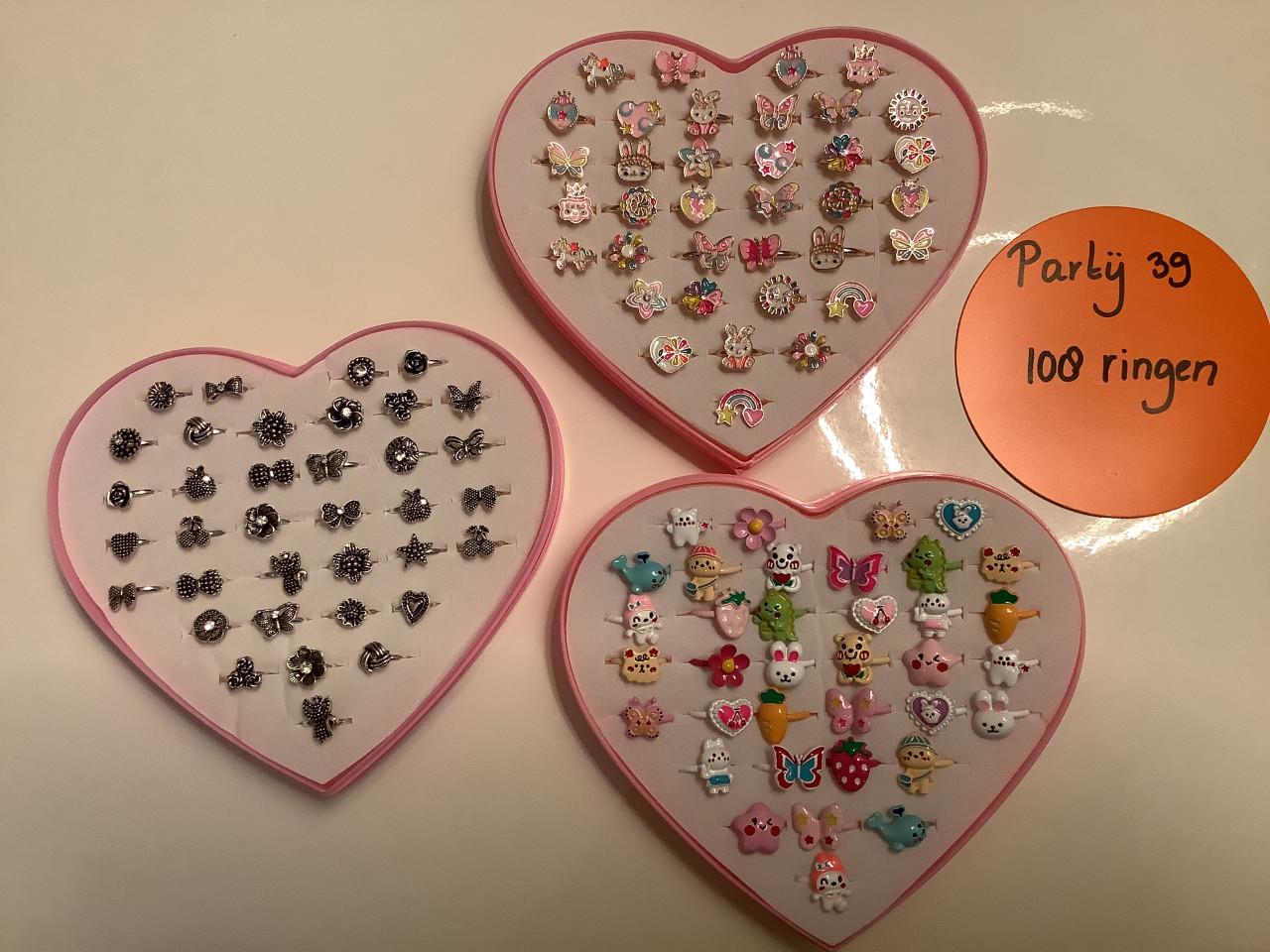 Partij super mooie kinder ringen. ( partij 39)