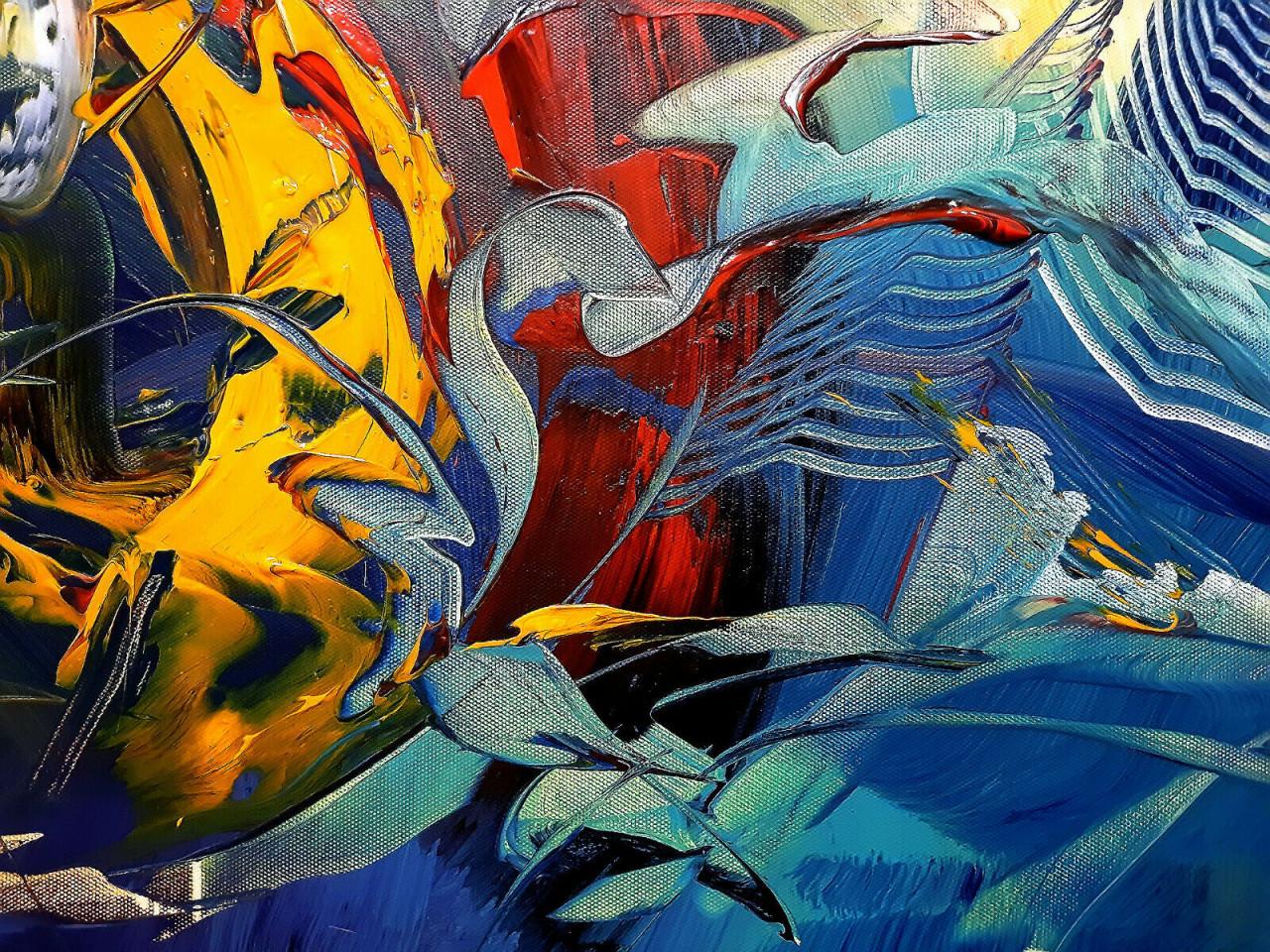 " Extasy " Acrylschilderij van Gia Hung 120 cm x 60 cm