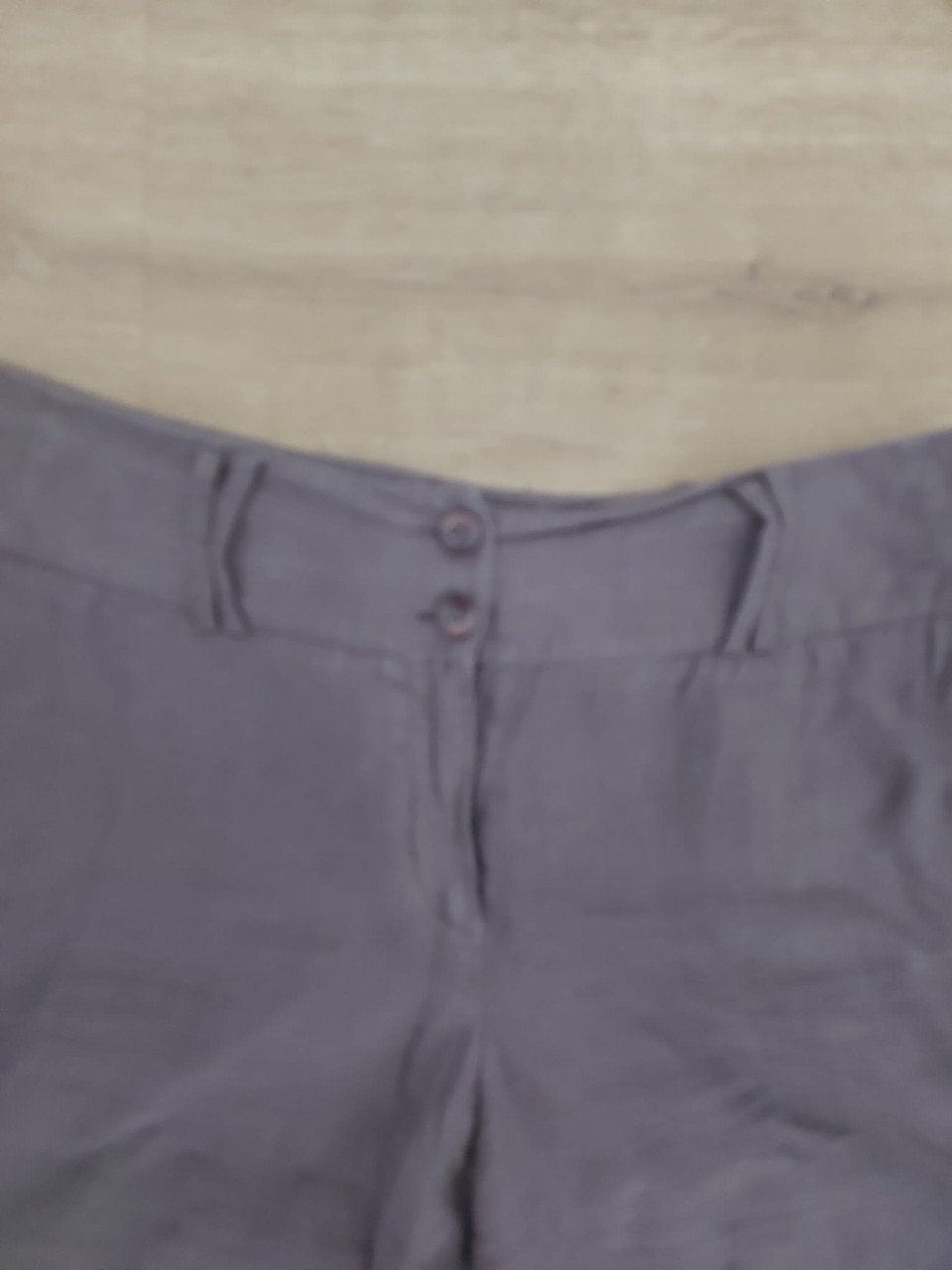 Z.g.a.n. taupe /beige kleurige linnen broek Miss Etam maat 42