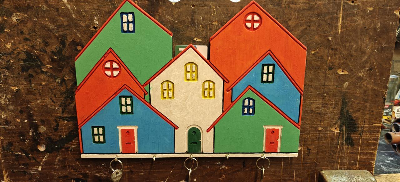 Te Koop kleurrijk Wandmontage huissleutel houder.