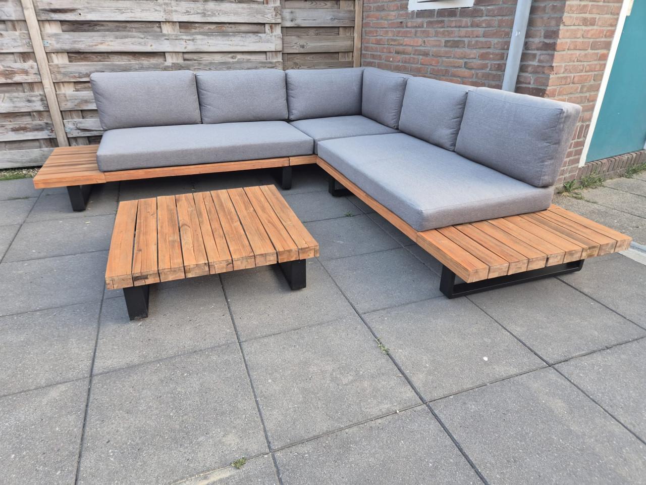Aluminium Loungeset 255 x 255 cm (bezorging mogelijk)