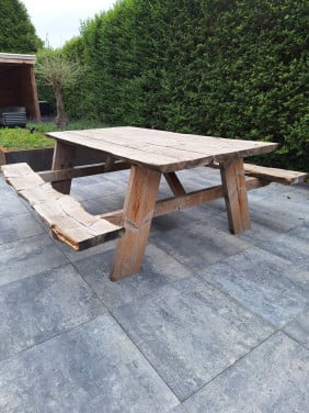 Robuuste Douglas houten picknicktafel