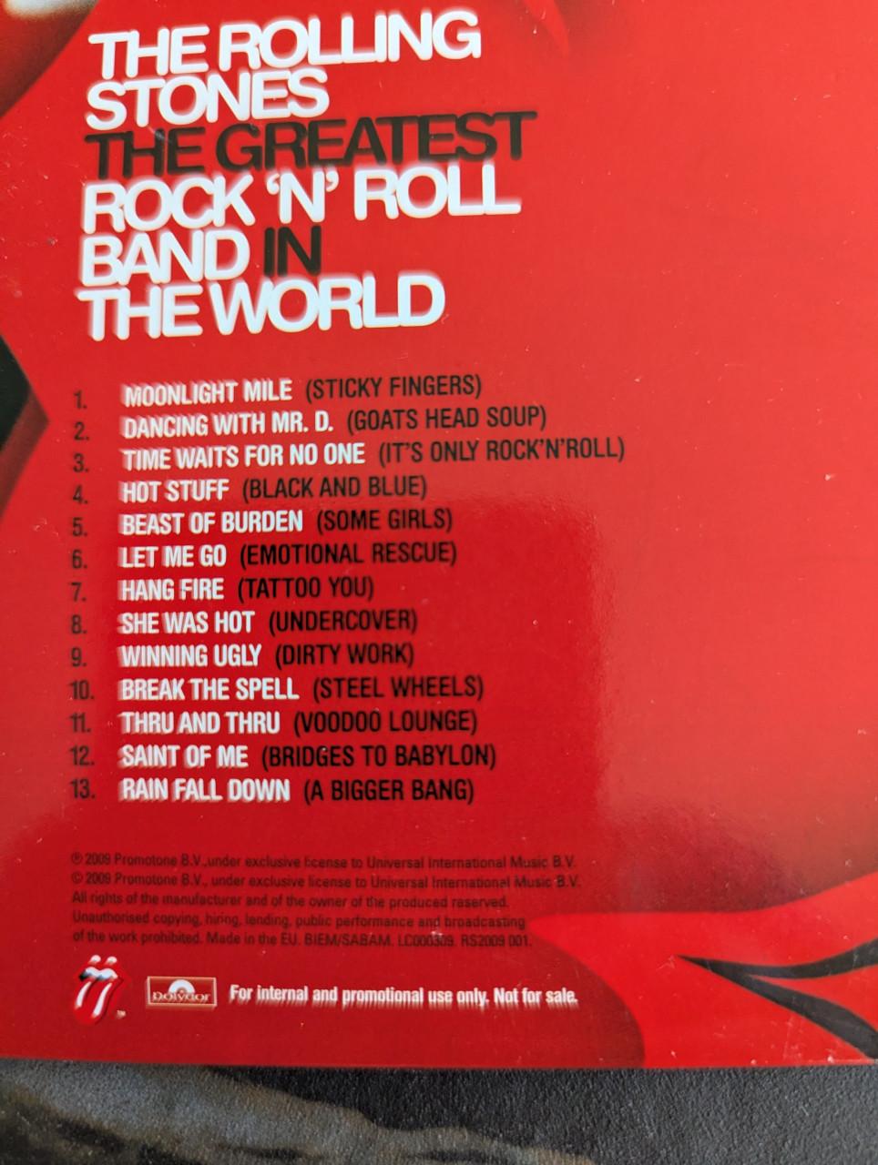 The Rolling Stones - 2009 Remaster promo CD