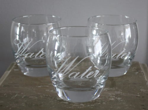 Set van 3 waterglazen