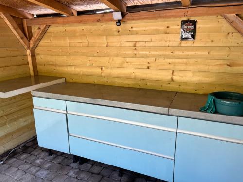 Siematic lichtblauw Keukenblok 2.30 breed