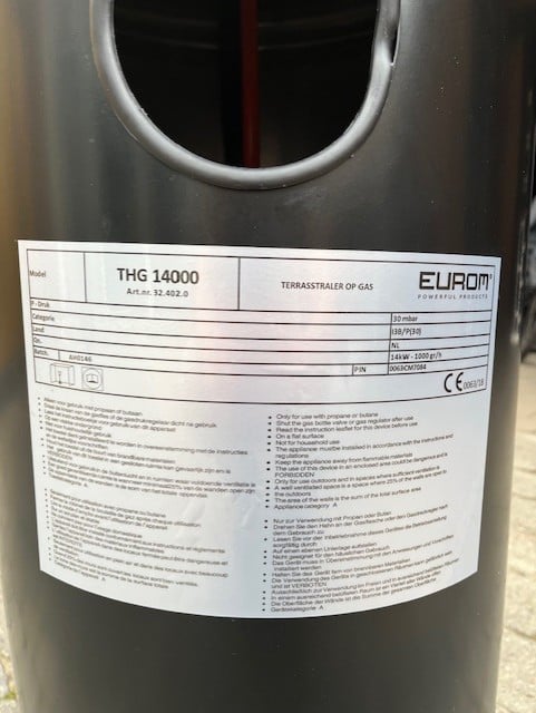 Eurom terrasverwarmer