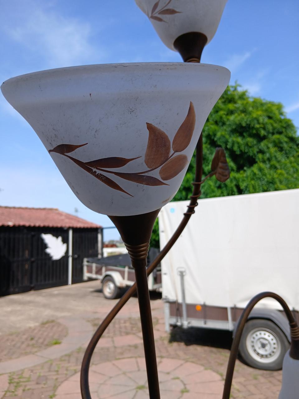 VINTAGE METALEN STAANDE VLOERLAMP