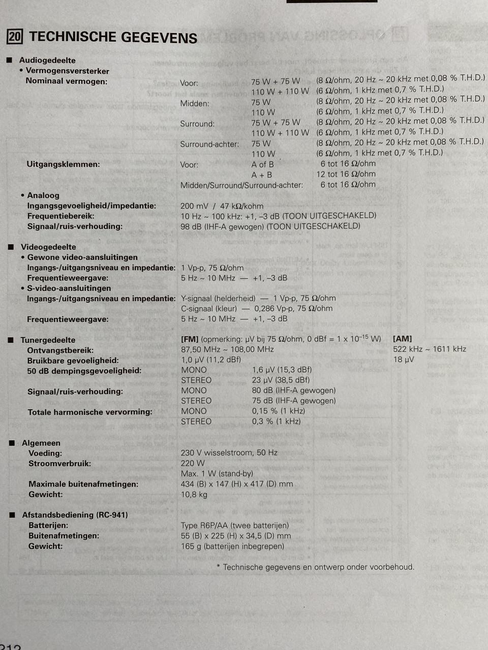 Denon receiver AVR-1604