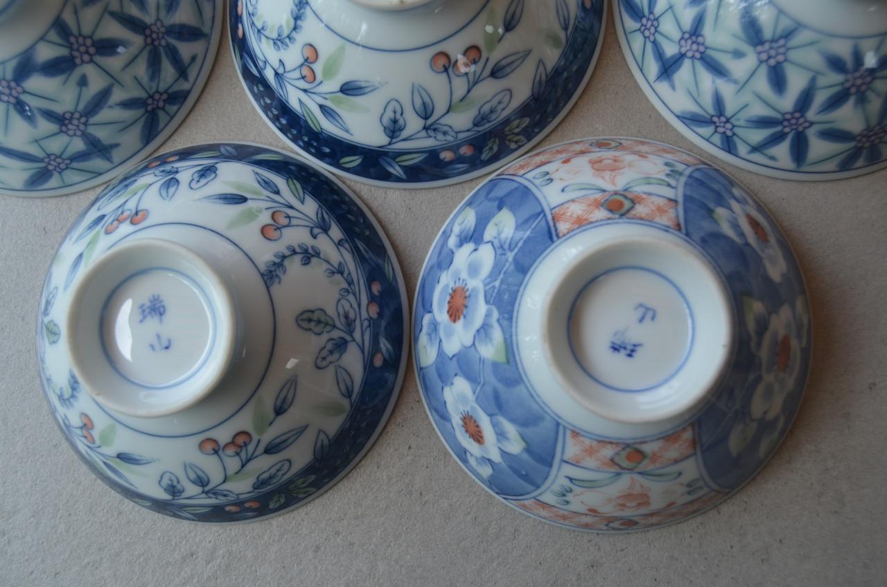 5 Prachtige Chinese rijstkommen ipst! 3 Decors.
