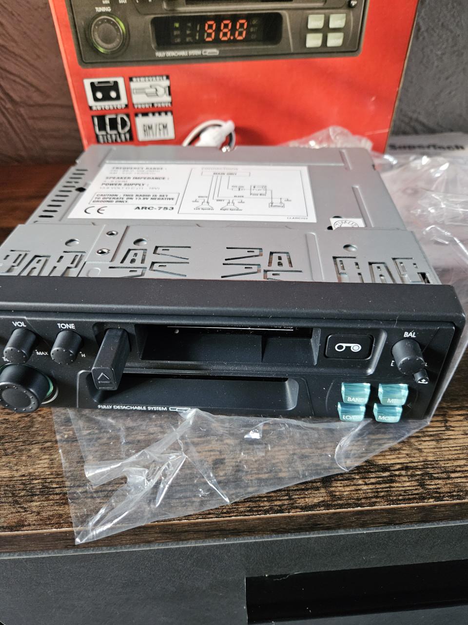 Supertech ARC-753 Autoradio Cassettespeler Nieuw