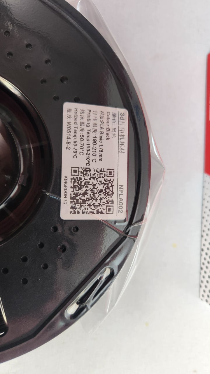 5 kg Nieuwe zwarte Kingroon PLA Filament