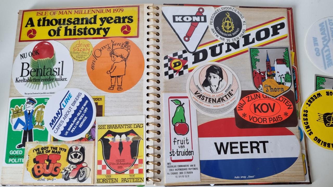 Stickerverzameling uit de jaren 70 en 80
