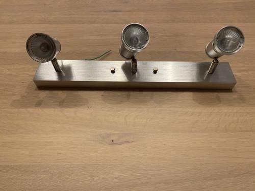 Blok van 3 richtbare spot in aluminium