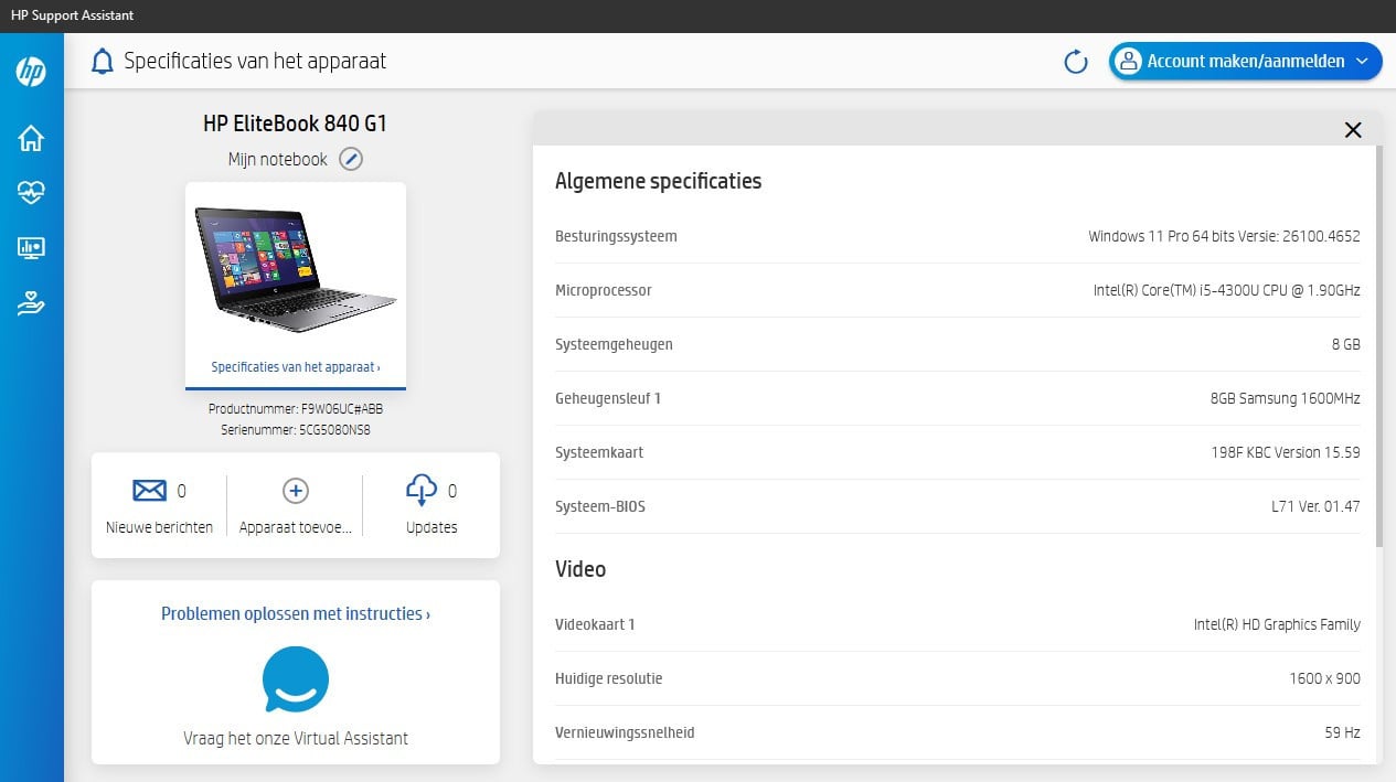 HP EliteBook 840 G1 met docking station
