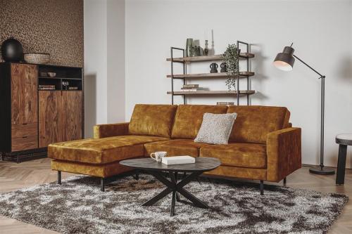 2,5 zit bank met hocker en XL loungekussen