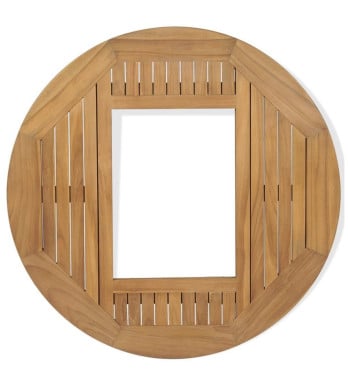Nieuwe TEAK bierkrattafel / Diameter 70 cm.
