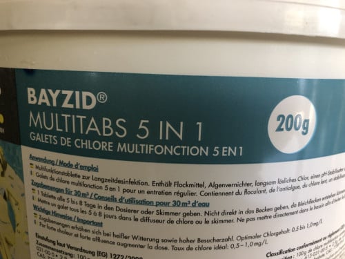 Zwembad tabletten de echte Duitse 5 in 1 chloor tabs