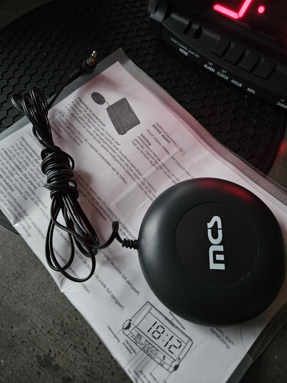 Zgan MCS Shake alert slechthorenden wekker met trilplaat...