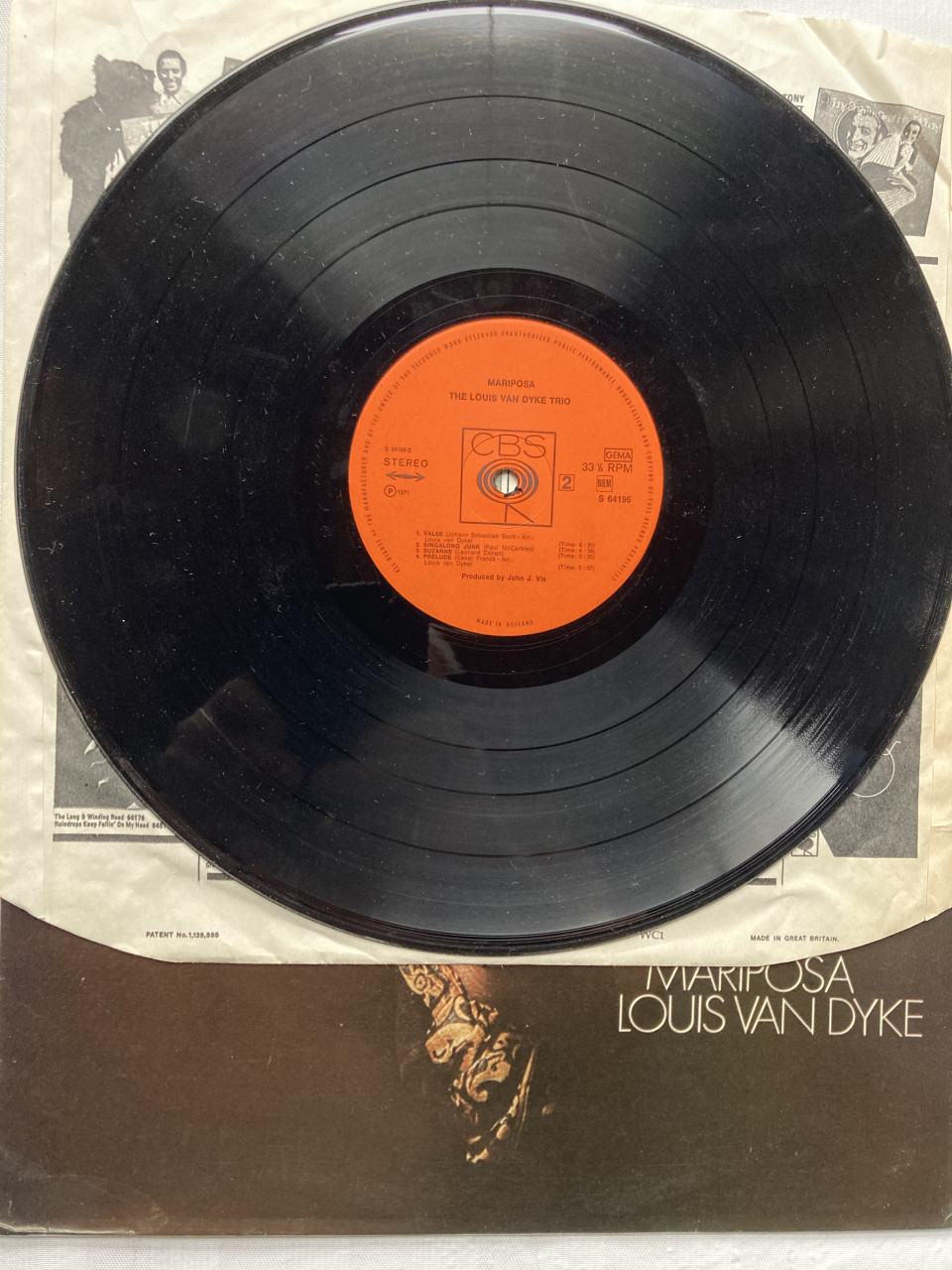 LP Trio Louis van Dijk Mariposa S 64196 CBS