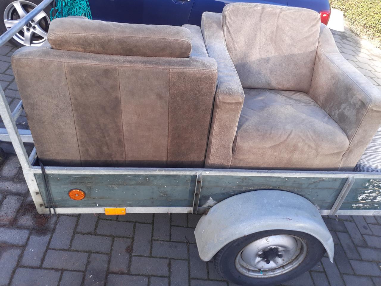 2 x FAUTEUL Clubs ***  Echt Geruwd dik LEER ***