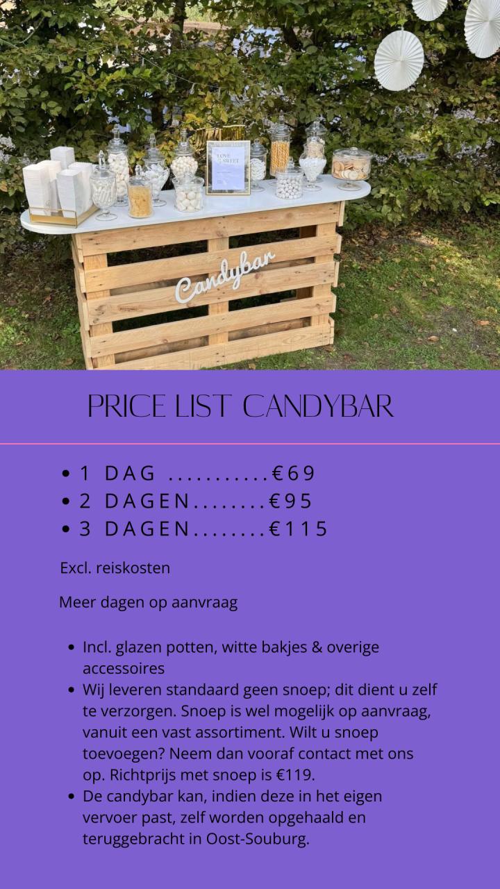 Candybar te huur