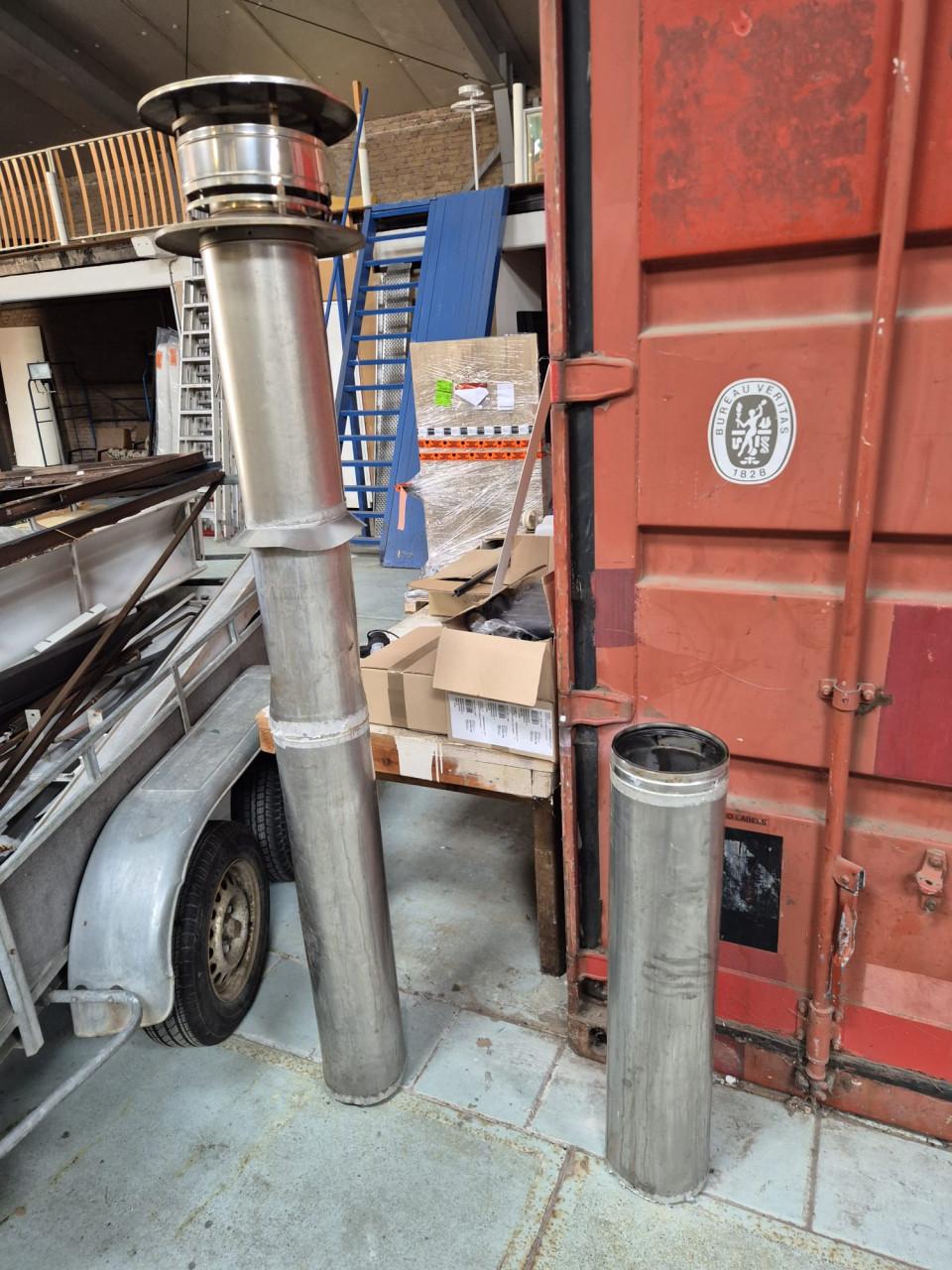 Dubbelwandige kachel pijp