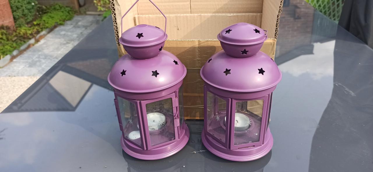 €5-165 theelichtjes+ 2 IKEA ROTERA lantaarn theelicht houder glas sterretje