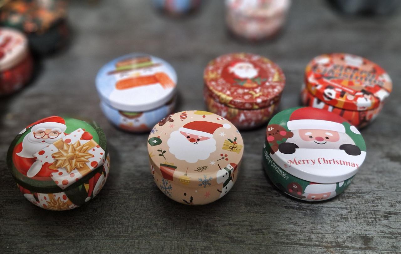 Kerst geurkaarsjes in blik