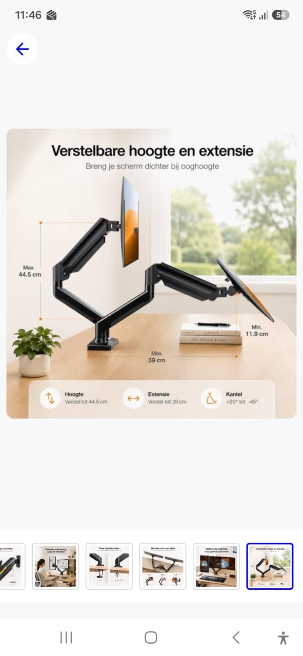 Sounix dubbele monitor standaard